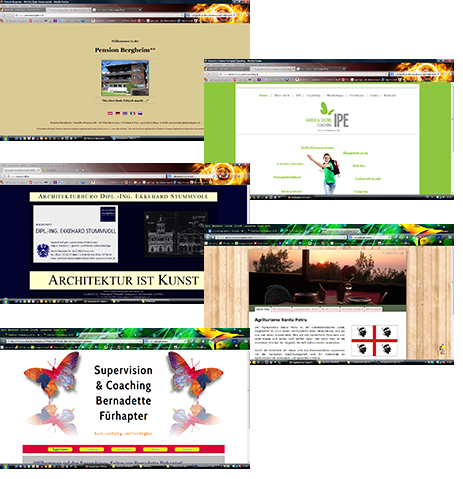 Darstellung von beispielhaften Webseiten