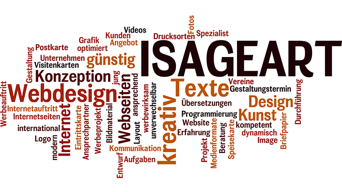 Wordle der Firma Isageart