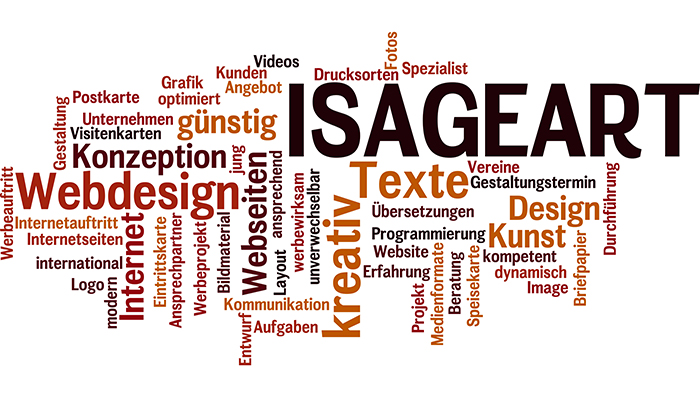Wordle der Leistungen von ISAGEart